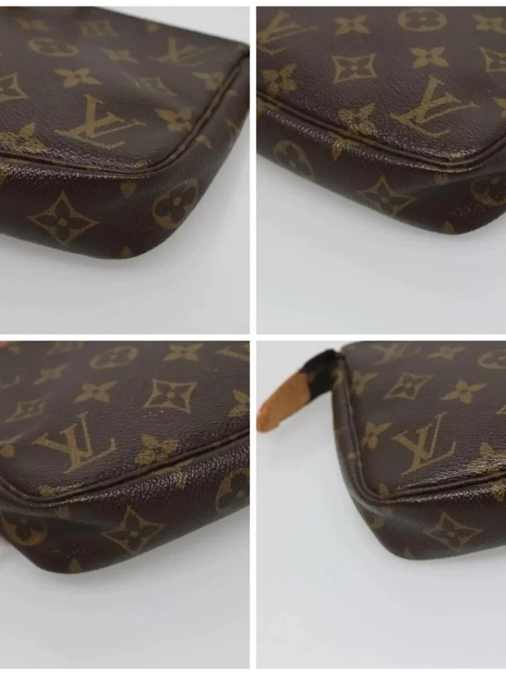 LOUIS VUITTON Monogram Pochette Accessoires Pouch M51980 LV Auth bs27577
